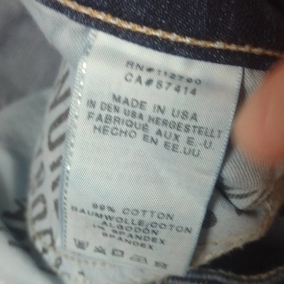 TRUE religion geno with flap relaxed slim paint splatter distressed jeans sz 32 - Picture 5 of 7